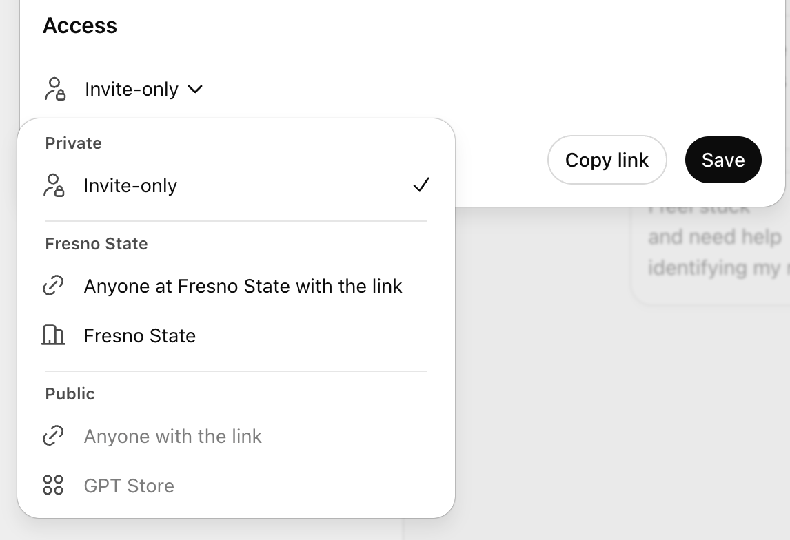 sharing preferences