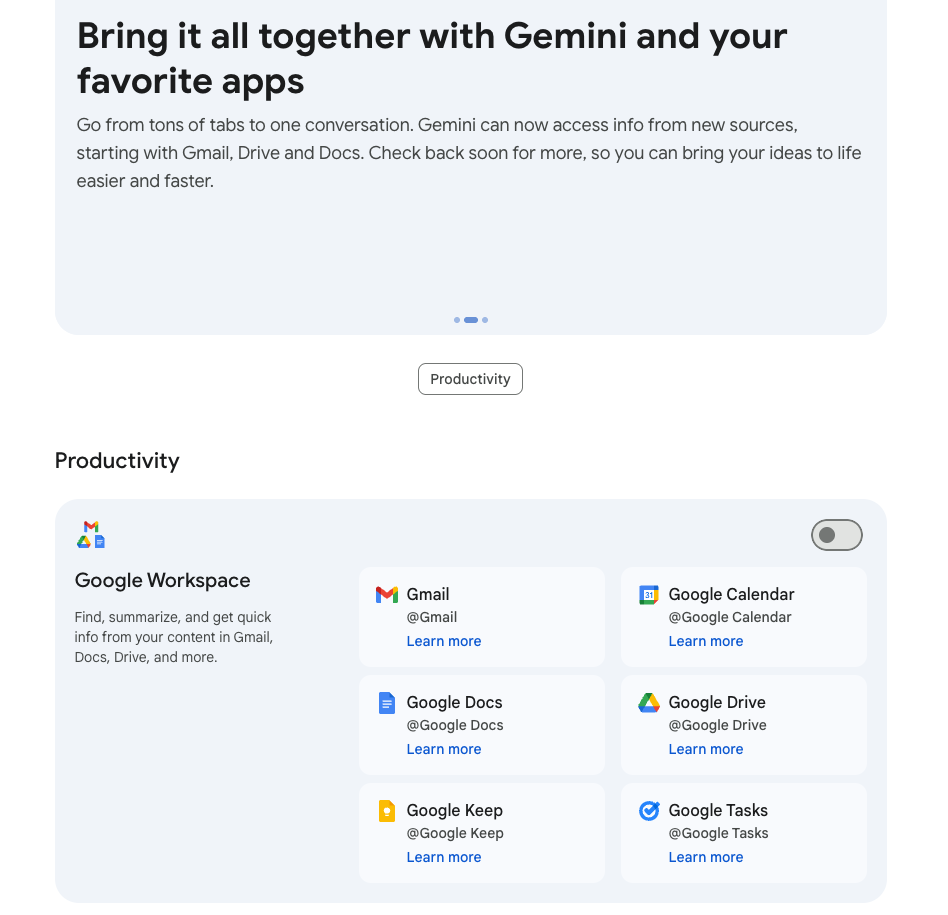 Google Gemini Apps