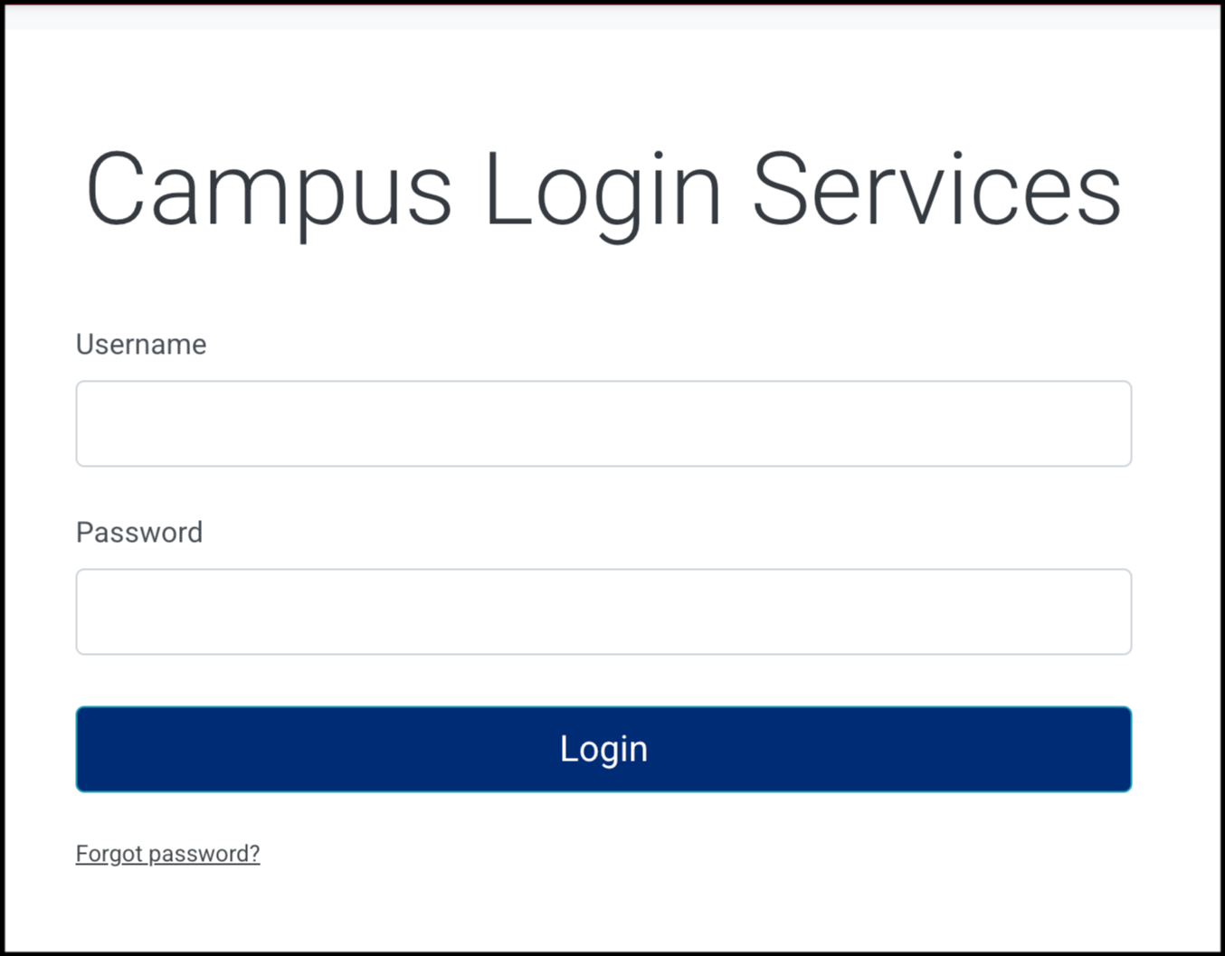 Campus Login Page