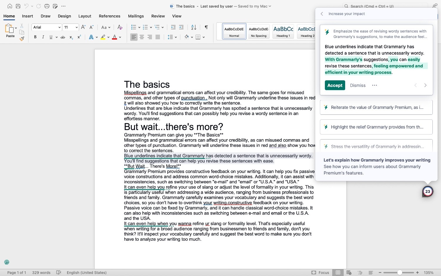 Microsoft word increase your impact